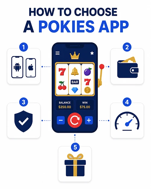 How to choose mobile pokies app checklist