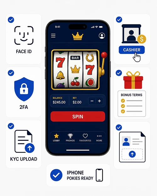 iPhone pokies compatibility checks